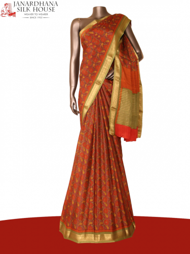 Floral Exclusive Pure Crepe Silk Saree